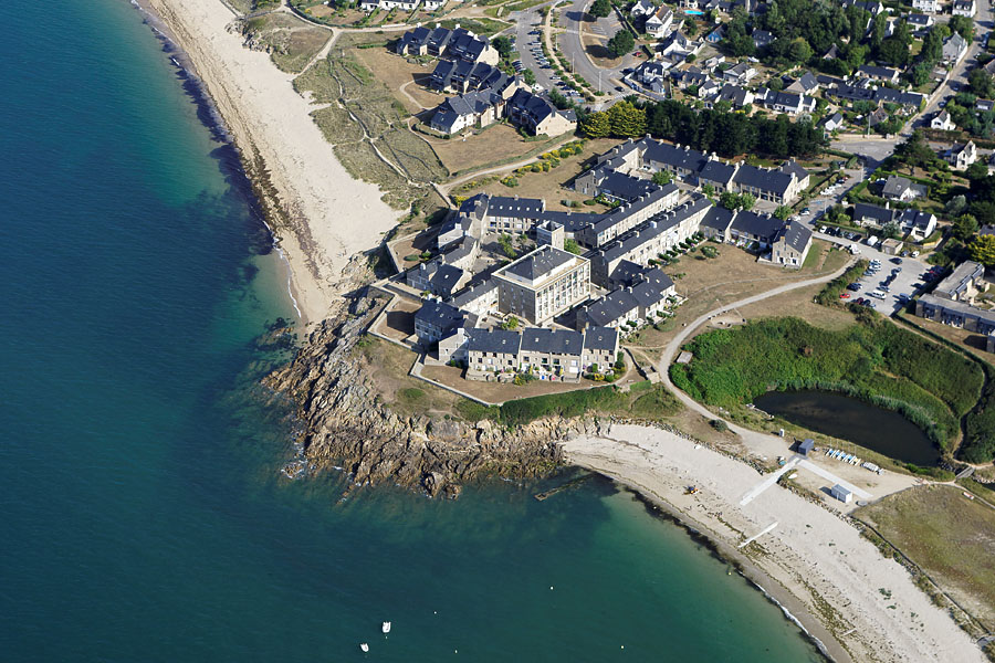 vue aérienne de Kerjouanno, Golfe du Morbihan (56)